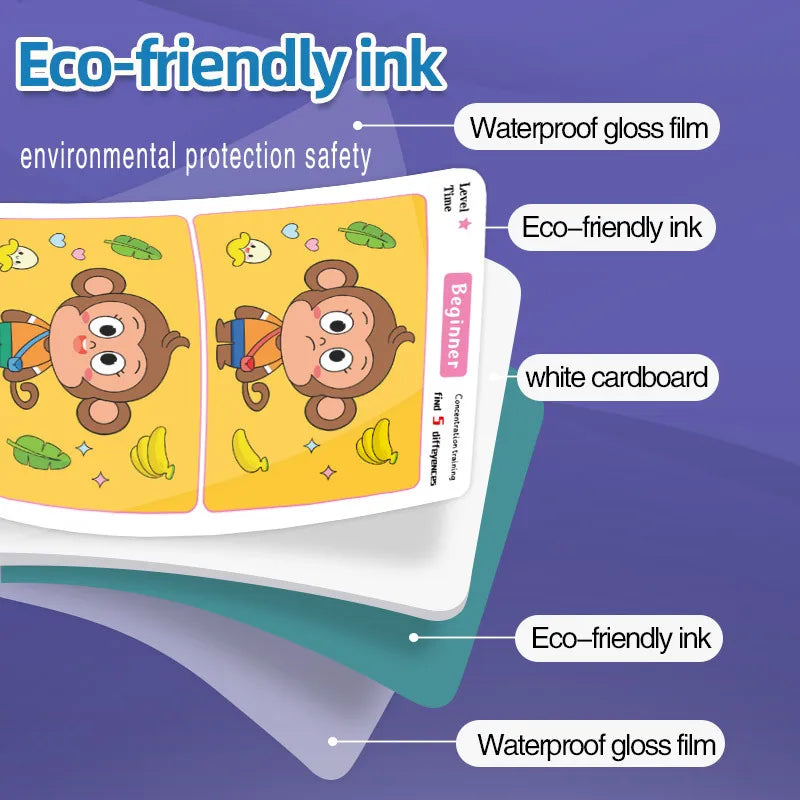 Find the Differences Card Game – Reusable Kids Puzzle