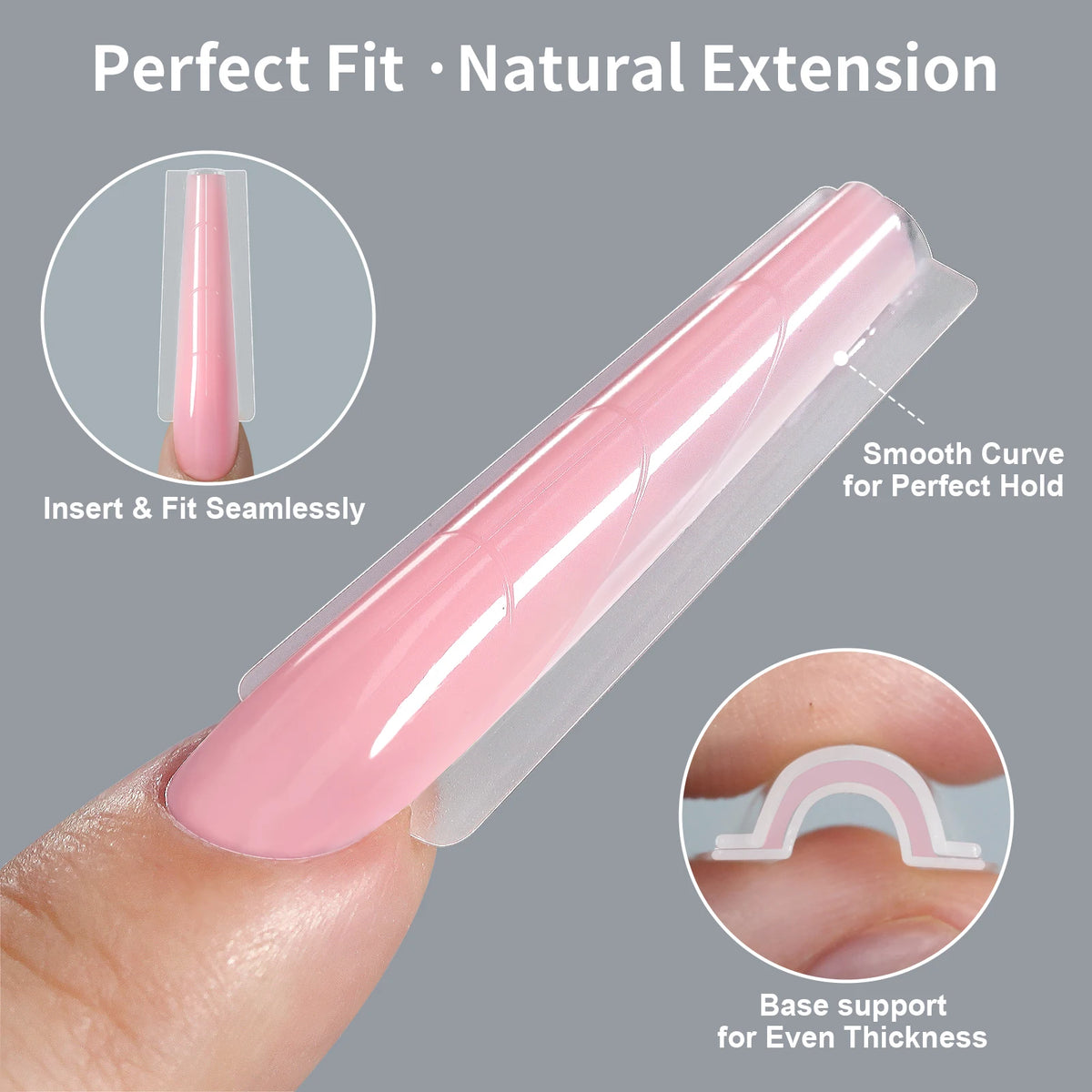 256-Piece Dual Nail Extension Forms – Full Cover Gel Tips