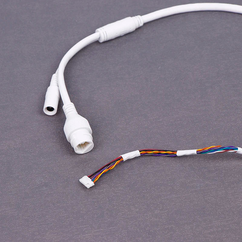 IP Camera Tail Cable 10-Pin PoE RJ45 Ethernet LAN Cable 65cm