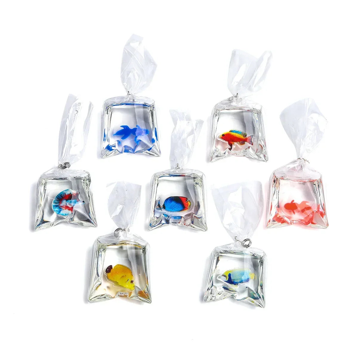 Transparent Resin Clownfish Charms – 8 Colors DIY Jewelry