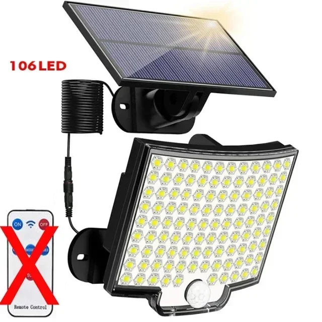Solar Wall Light Outdoor Motion Sensor 106/234/280 LED Flood Lamp