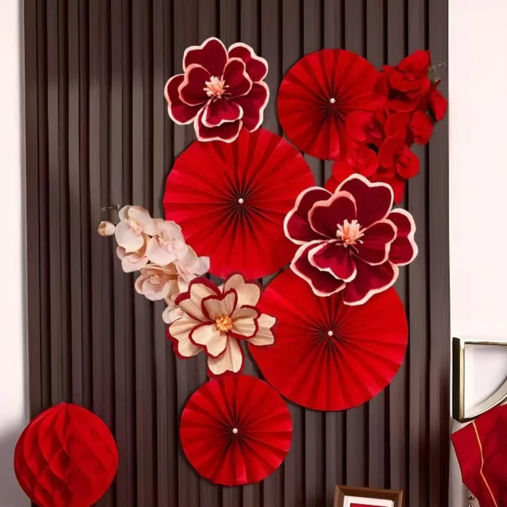 Chinese New Year Paper Flower Backdrop – DIY Spring Festival Decor