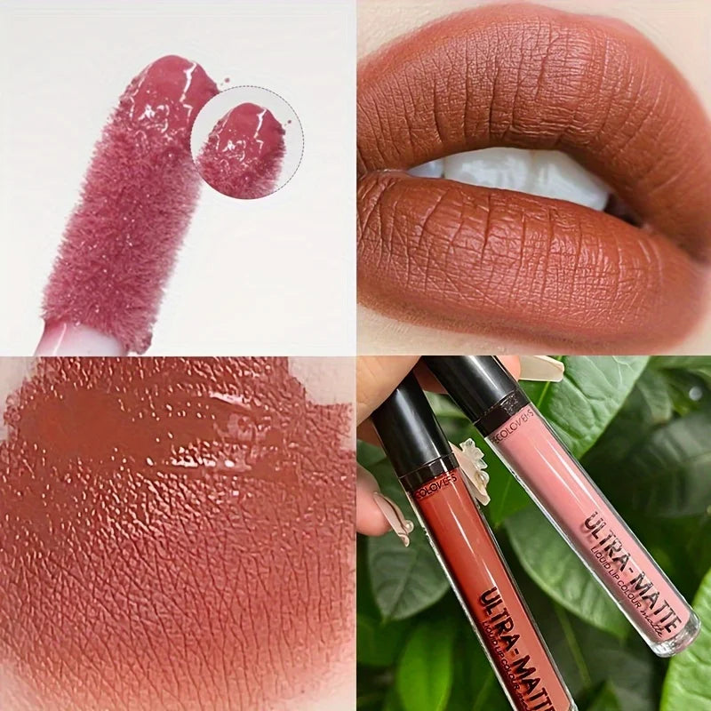 PECOLOVERS Velvet Matte Liquid Lipstick – Waterproof Lip Gloss