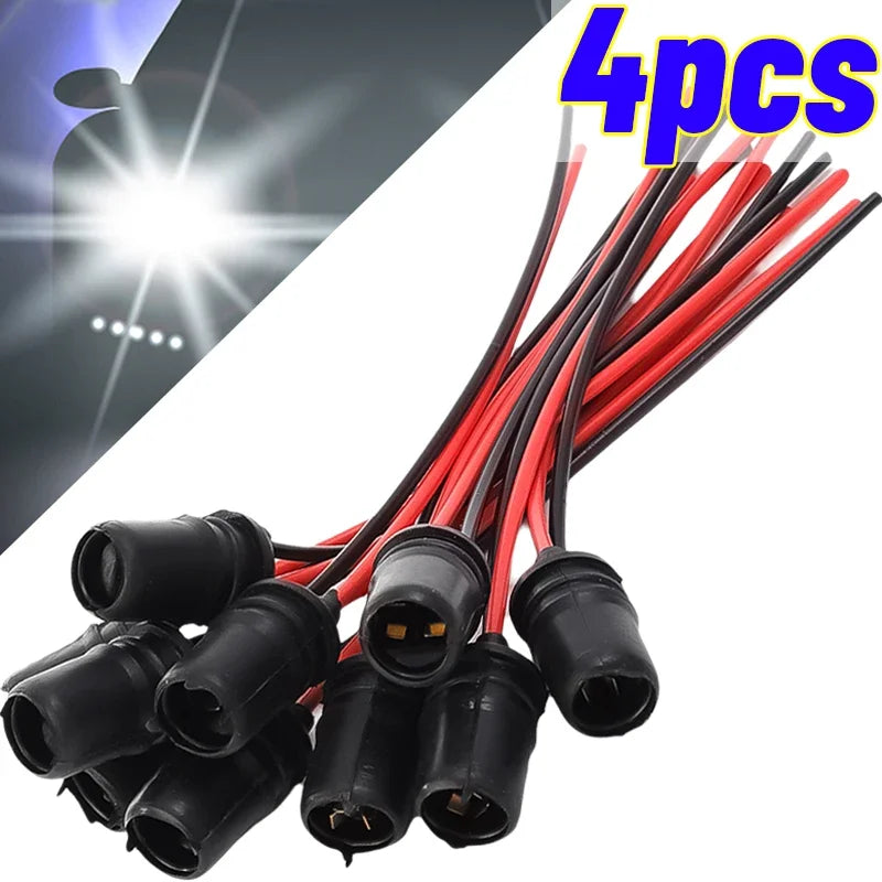 T10 W5W Bulb Socket Connector – Soft Rubber Wire Harness DC12V