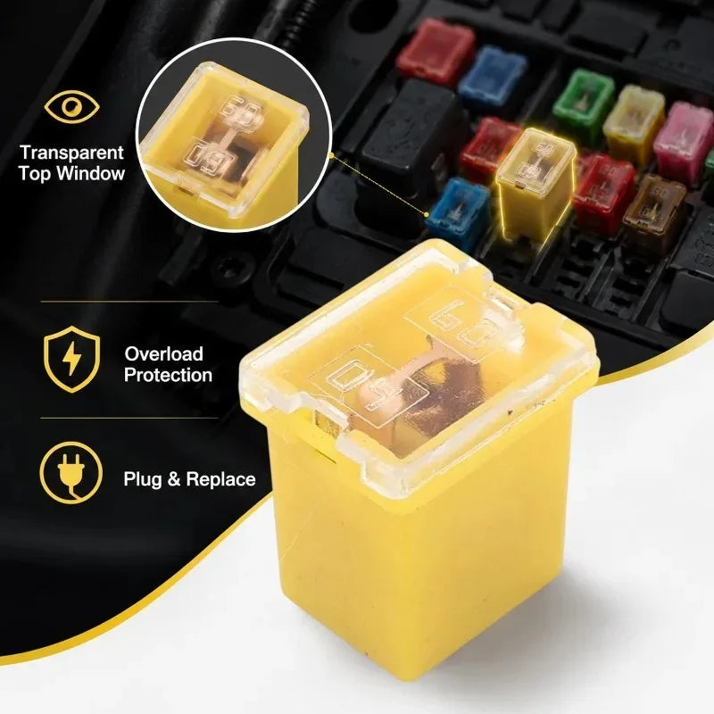 Mini Square Automotive Fuse 32V 20A–80A | Car & RV Circuit