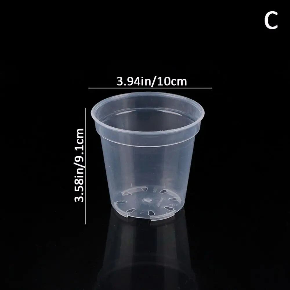 Transparent Plastic Orchid Nursery Pot – Round DIY Planter