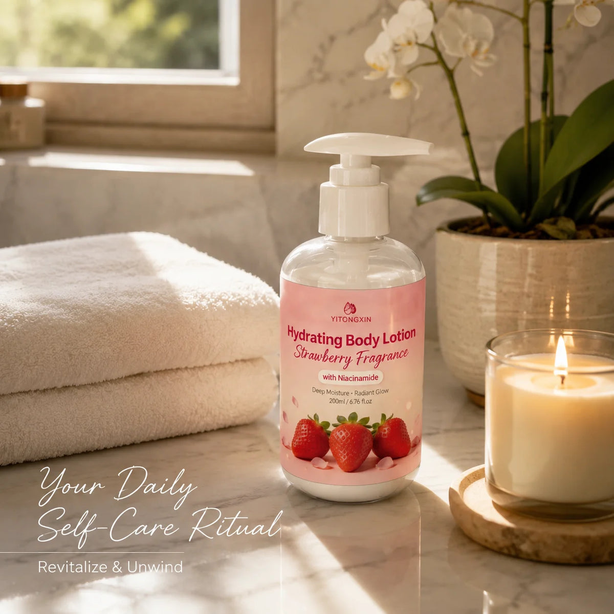Strawberry Niacinamide Body Lotion – Radiant Glow Moisturizer 200ml