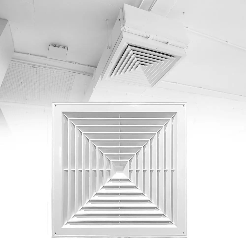 White Square Plastic Air Vent Grille | Silent Ventilation Cover