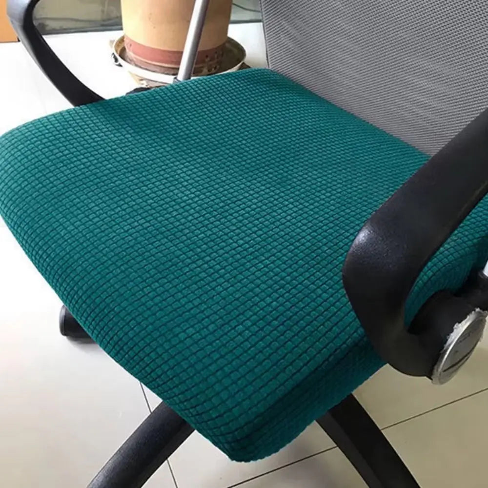 Velvet Stretch Office Chair Seat Cover – Washable Non-Slip