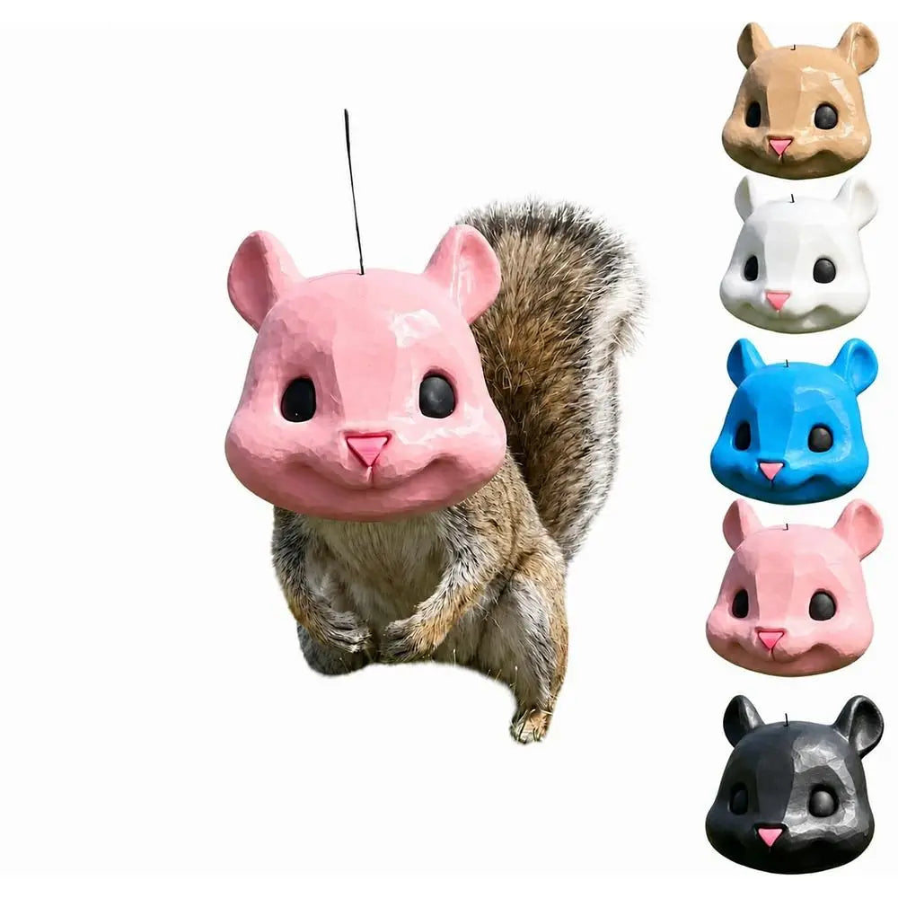 Dinosaur Squirrel Head Feeder – Colorful Plastic Garden Ornament
