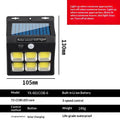 Solar Outdoor Wall Light – PIR Motion Sensor, 3 Modes, IP65