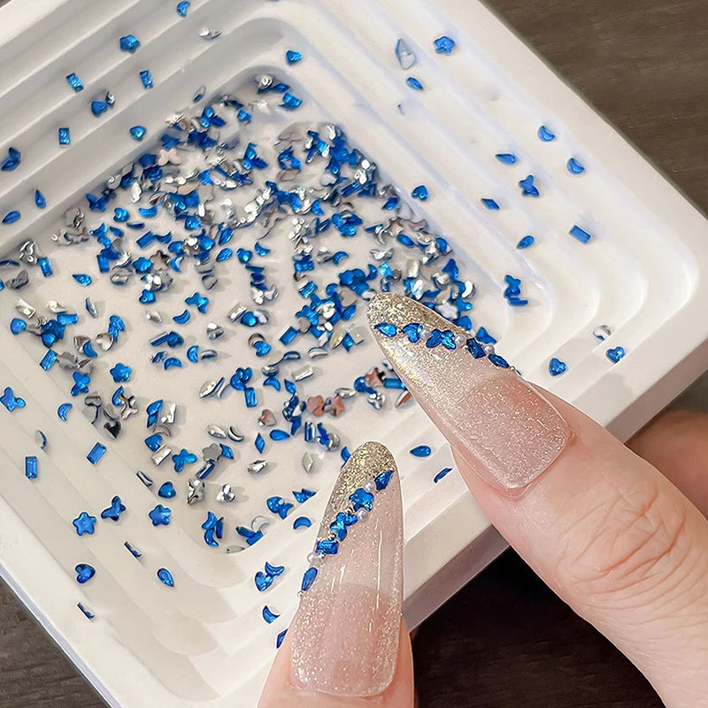 1440Pcs Resin Rhinestone Nail Charms – Flat Back Gem Set