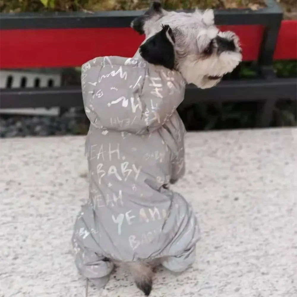 Waterproof Winter Dog Jumpsuit – Fleece Hoodie Coat S–XXL