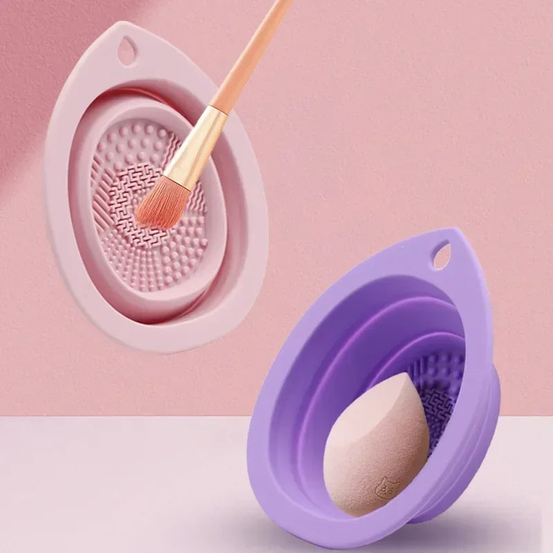 Silicone Makeup Brush Cleaner Bowl – Foldable Washing Mat