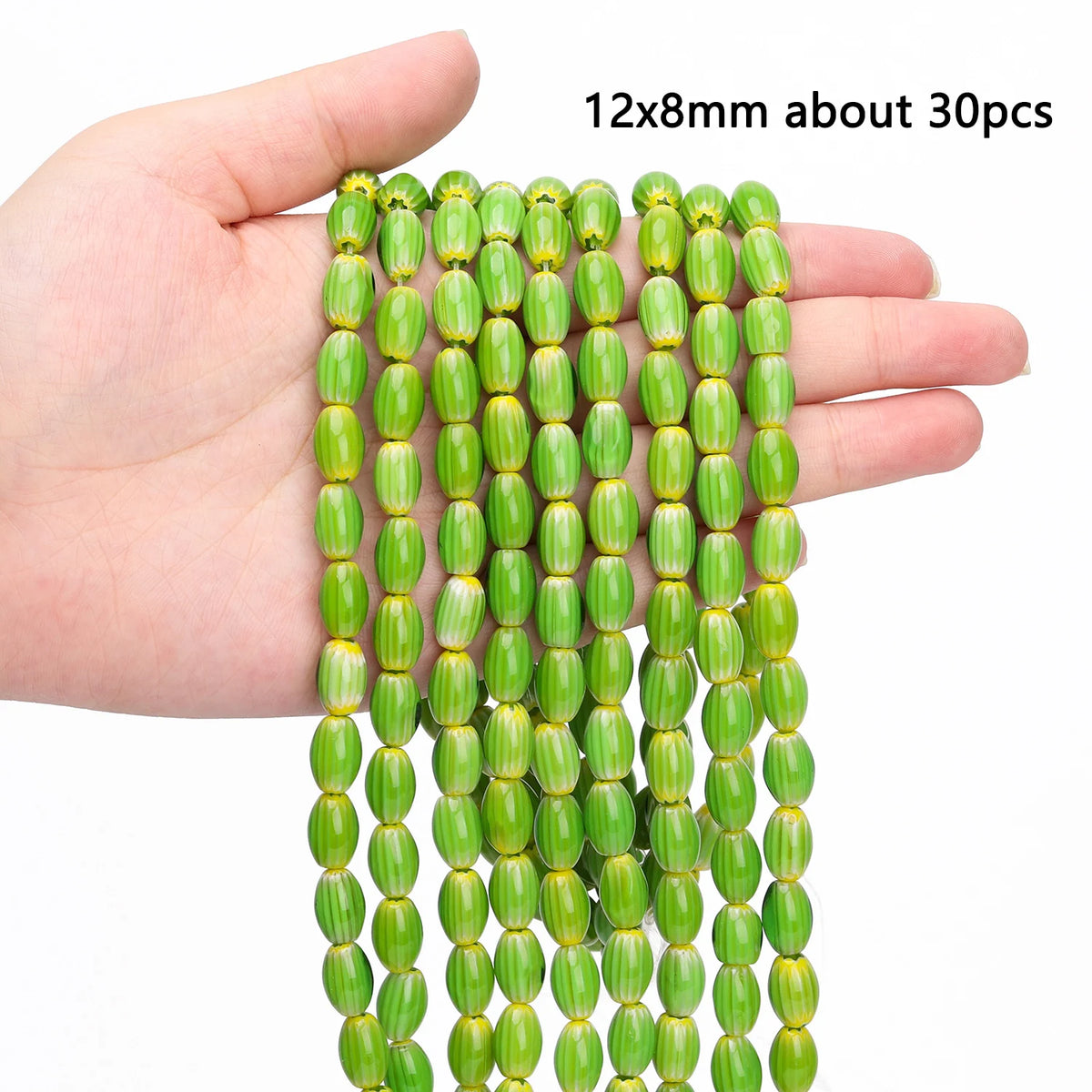 Nepal Lampwork Glass Beads 6mm – Pumpkin Shape DIY Jewelry