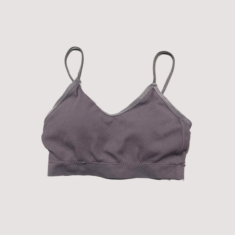 Women's Padded Sports Bra – Fast-Dry Nylon Yoga & Gym Top