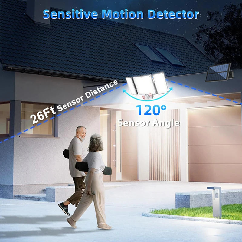Solar Wall Light Outdoor Motion Sensor 106/234/280 LED Flood Lamp