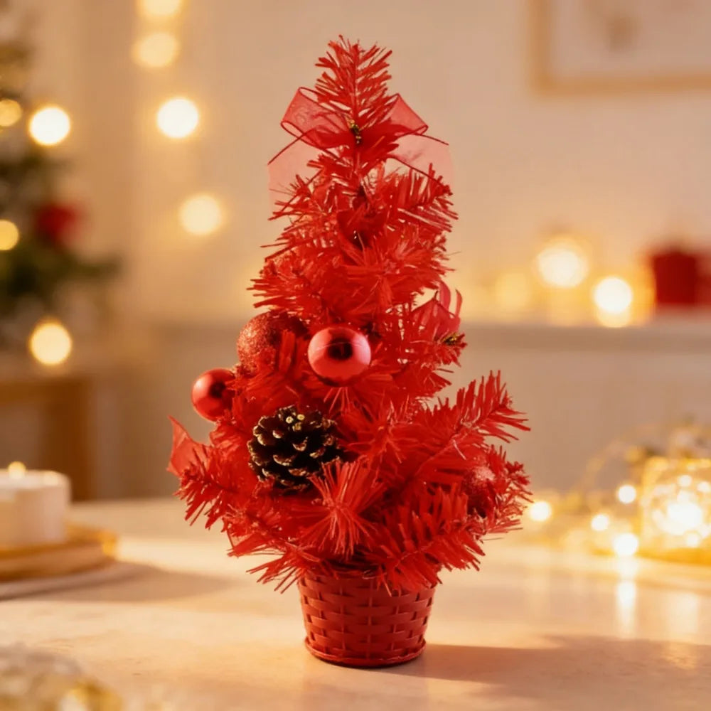 Mini Christmas Tree 15cm | Pre-Decorated Tabletop Holiday Decor
