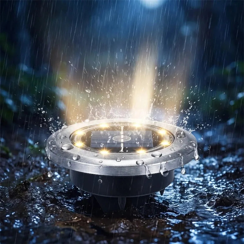 Solar In-Ground LED Path Lights – IP65 Waterproof Garden Lamp