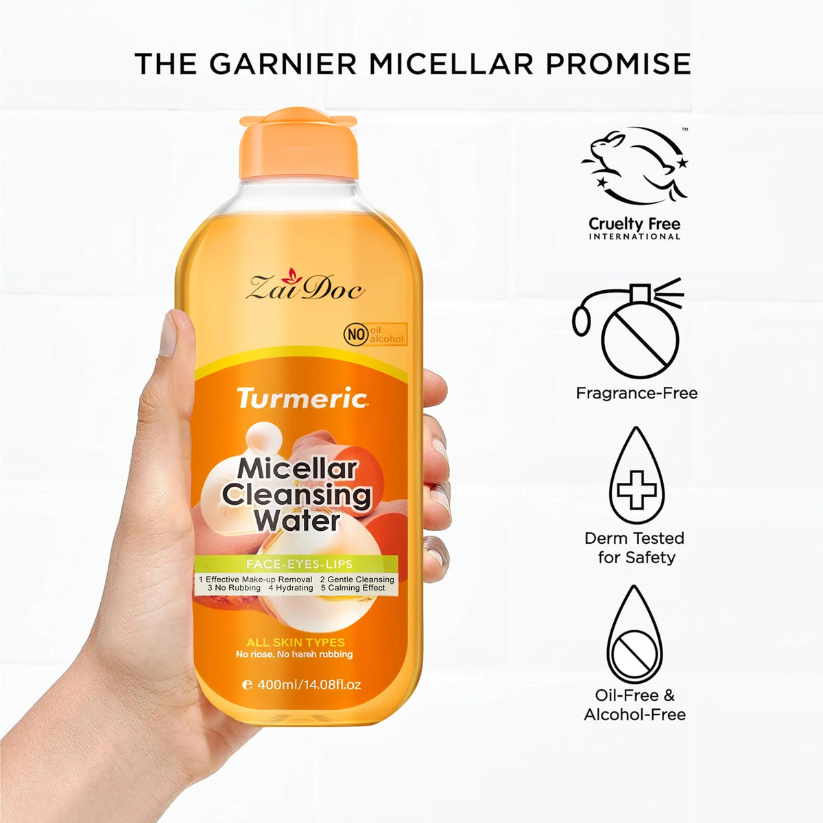 ZaiDoc Micellar Cleansing Water Turmeric & Cherry Blossom 400ml