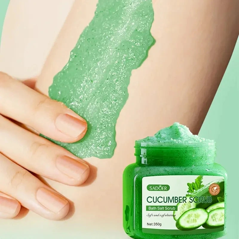 SADOER Cucumber Exfoliating Body Scrub Shower Gel – 350g