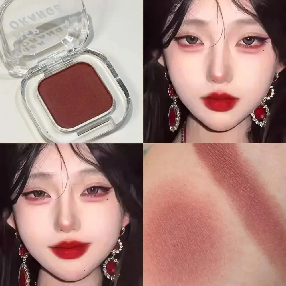 Red Brown Matte Shimmer Eyeshadow Palette – Multifunctional