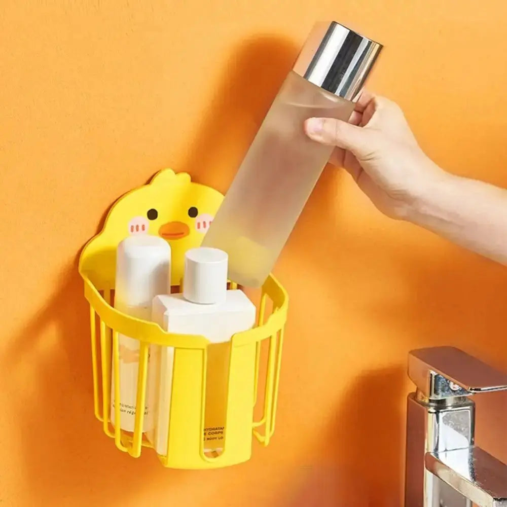 Yellow Duck Wall-Mounted Tissue Holder – No Drill Storage Rack