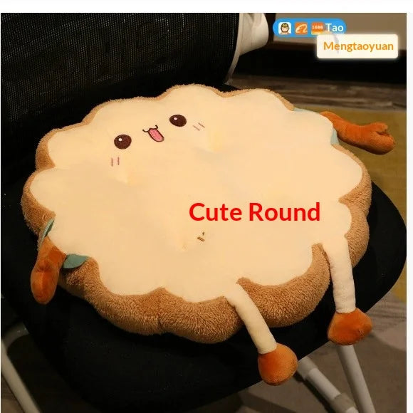 Toast Shaped Memory Foam Seat Cushion – Anti-Slip Chair Pad