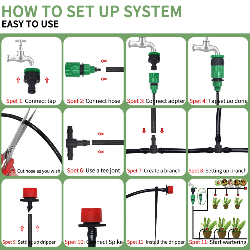 20M Micro Drip Irrigation System – Automatic Watering Kit