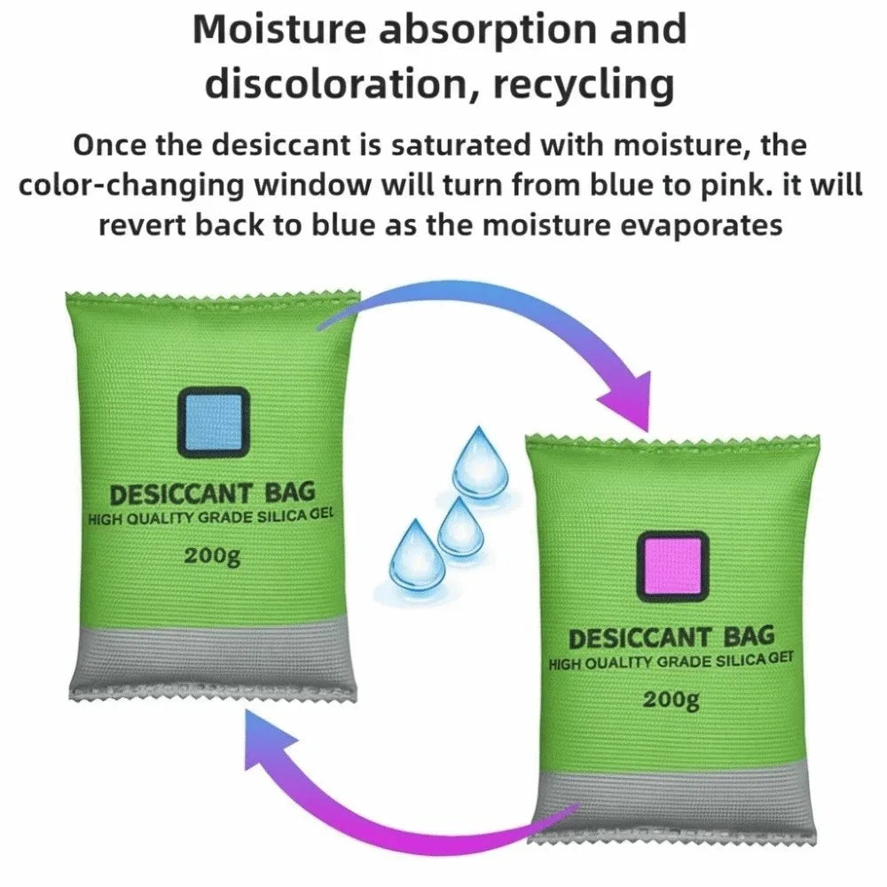Reusable Silica Gel Dehumidifier Bags – Moisture Absorber Pouches