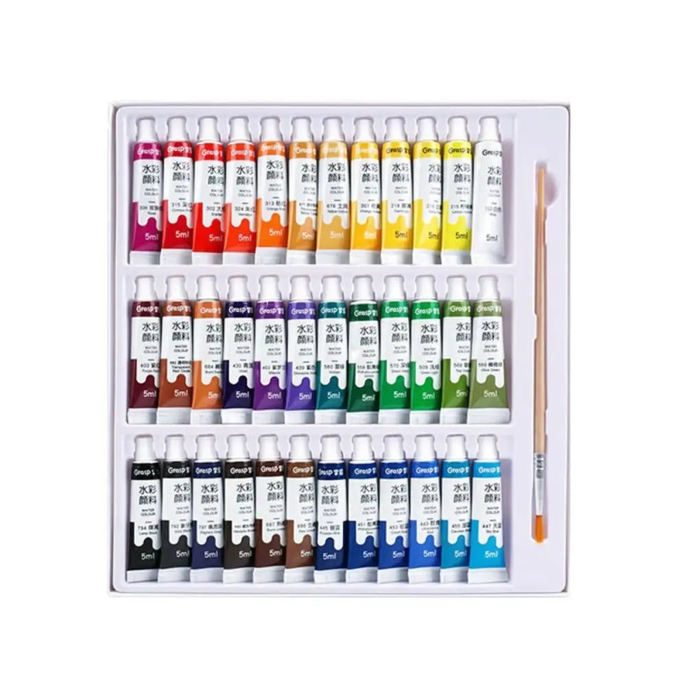 Watercolor Paint Tubes Set – 12/18/24/36 Vibrant Colors 5ml