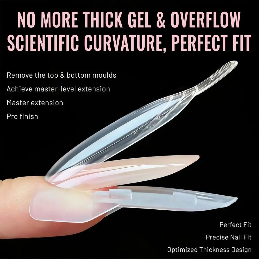 Sandwich Dual Nail Forms 120pcs – Rocket Full Cover Mold Kit