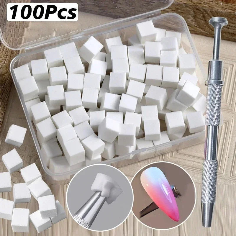 Square Nail Art Sponge Set – Gradient Gel Polish Manicure Tools