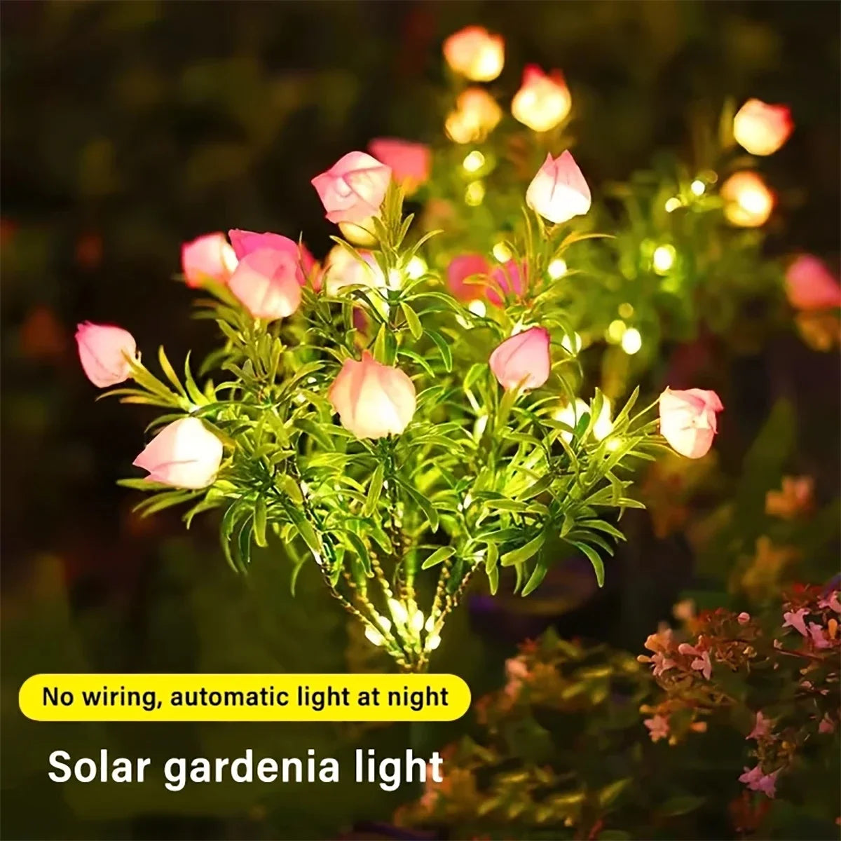 Solar LED Flower Garden Stake Lights – IP65 Waterproof Outdoor