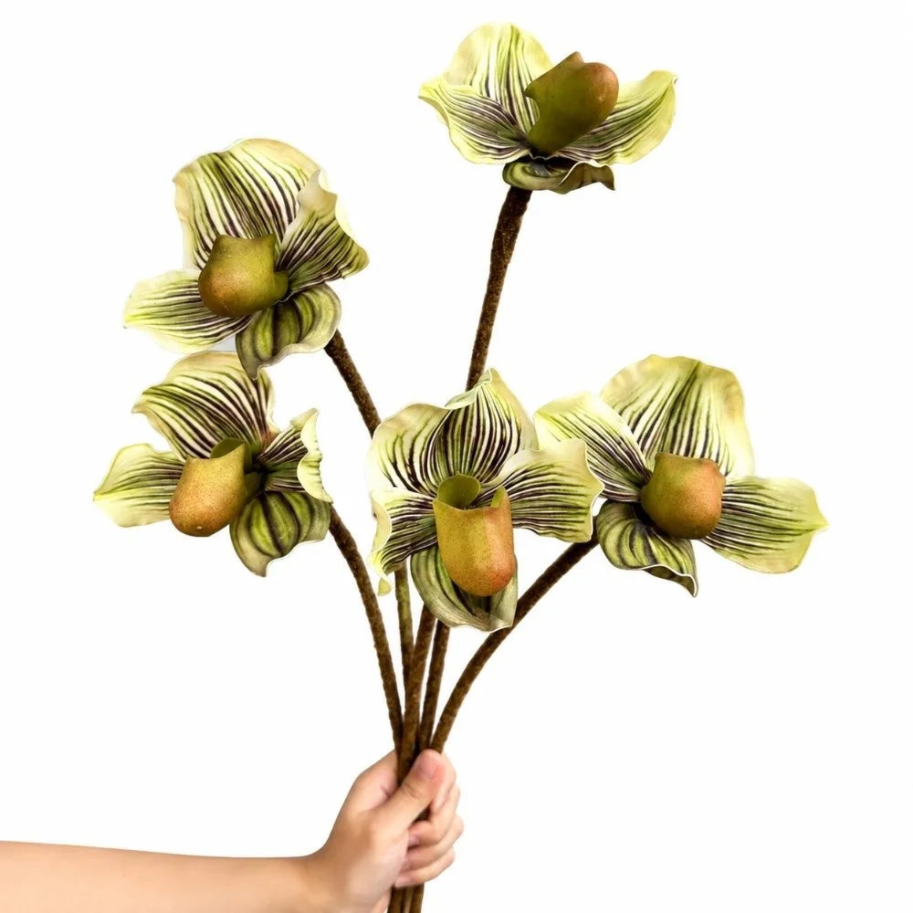 EVA Artificial Orchid Branch – Real Touch Flocked Fake Flower