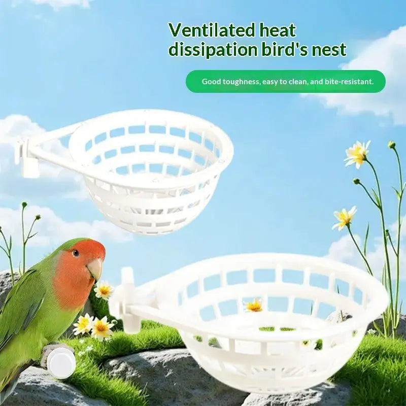 Plastic Bird Breeding Nest – Canary Hatching Birdcage Accessory