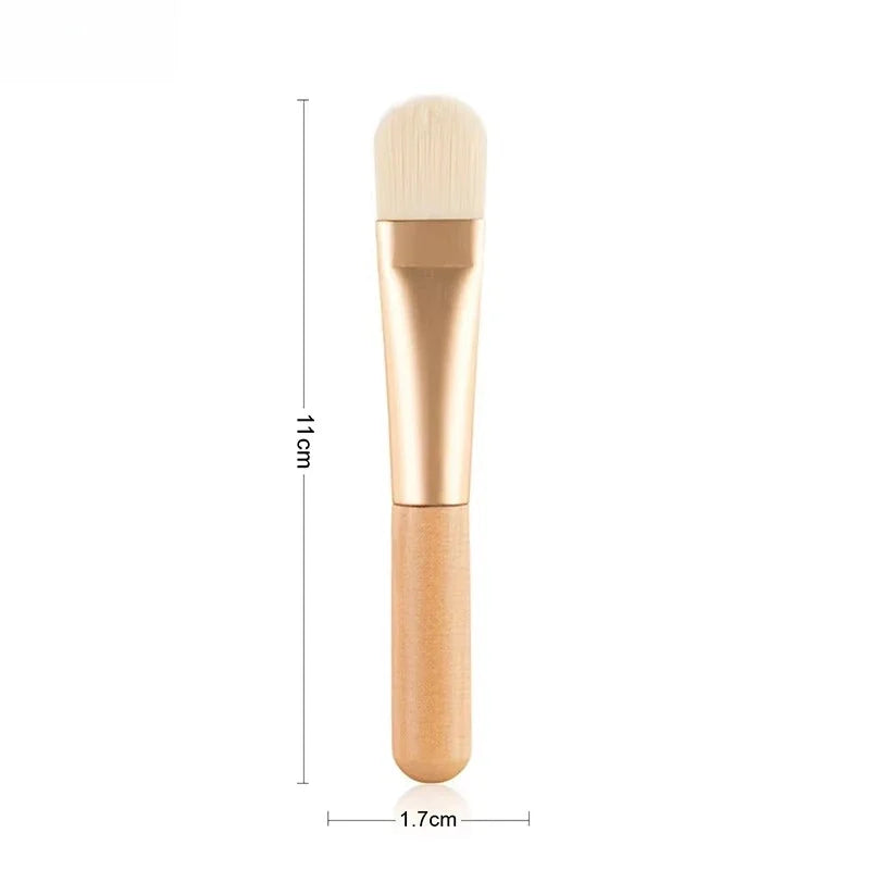 Fan-Shaped Facial Mask Brushes – Soft Fiber Wood Handle 10/20/50pk