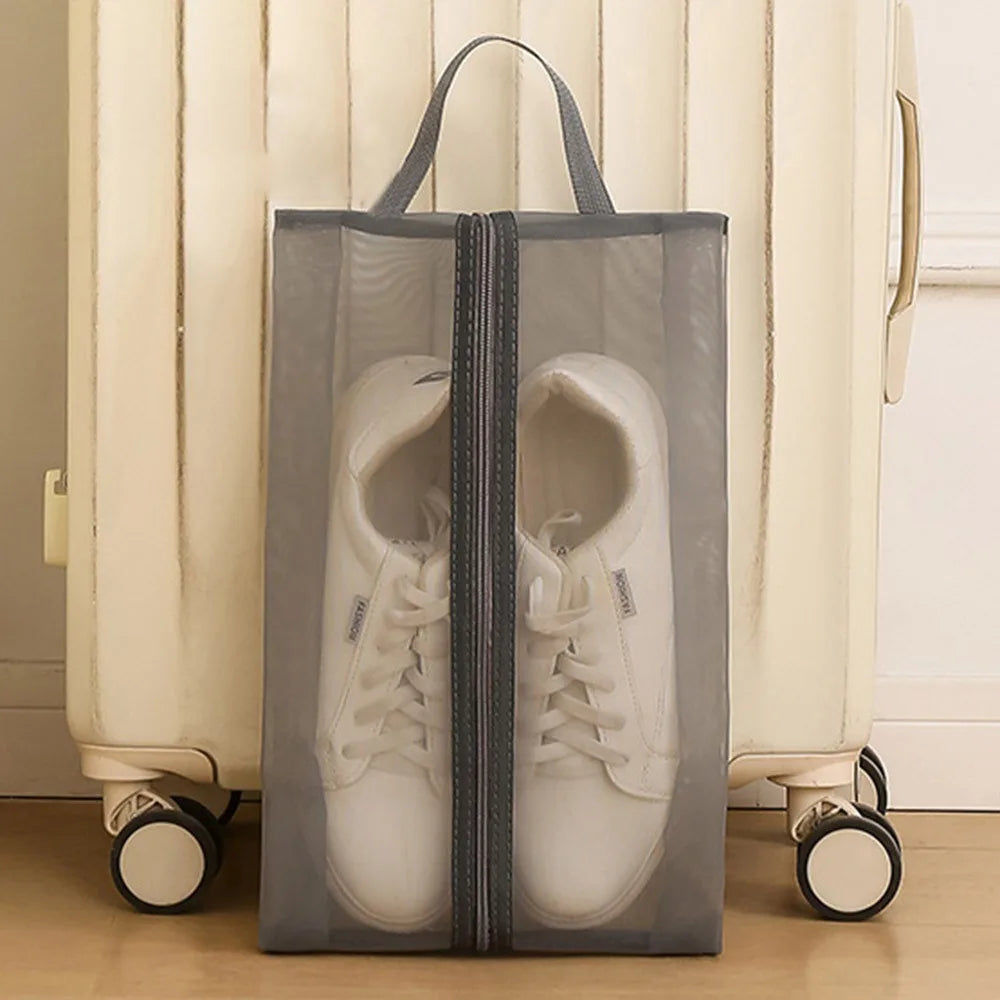 Breathable Mesh Shoe Bag – Travel & Sports Organizer Pouch