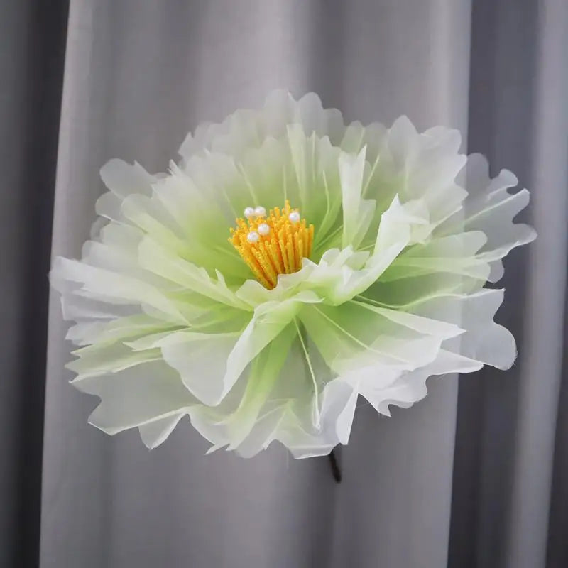 Giant Organza Artificial Flower with Pearl Stamen – Wedding Decor