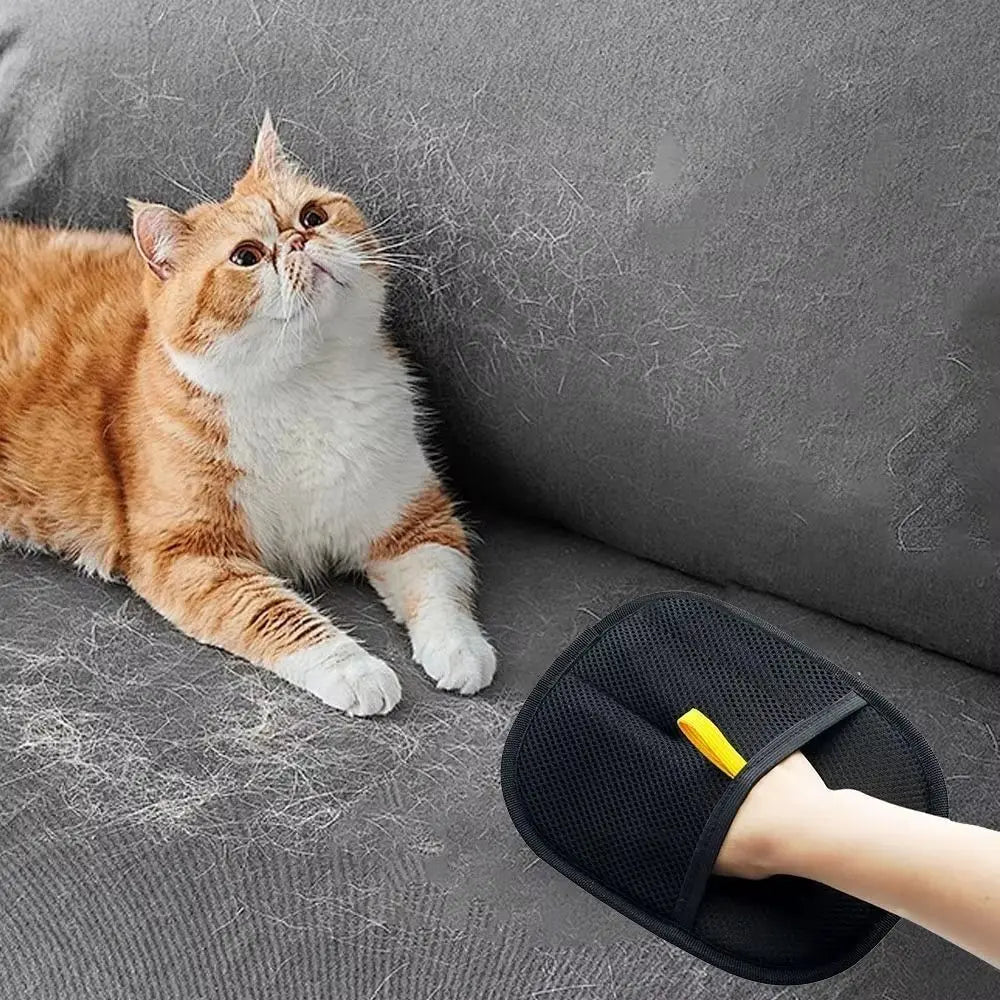 Two-Way Pet Hair Remover Grooming Glove – Reusable Mesh