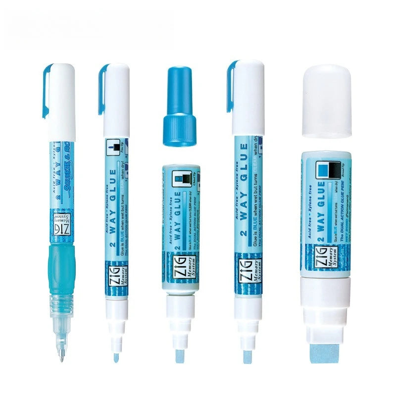 ZIG Kuretake 2-Way Glue Pen 1mm–15mm | Craft Adhesive