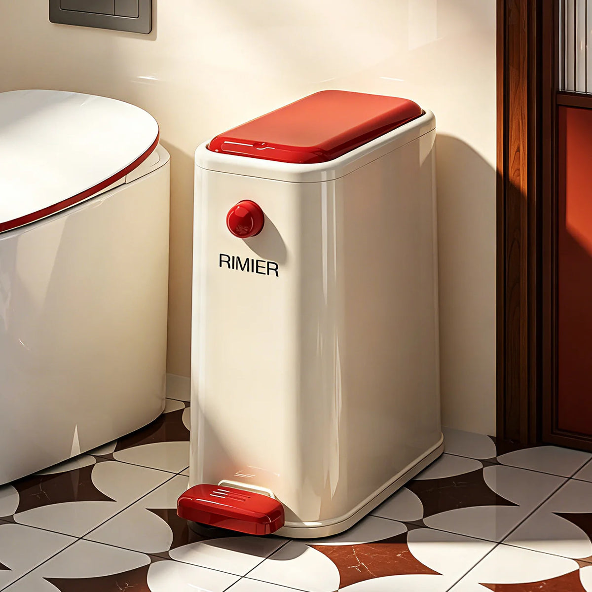 Slim Foot Pedal Trash Can – Space-Saving Narrow Waste Bin