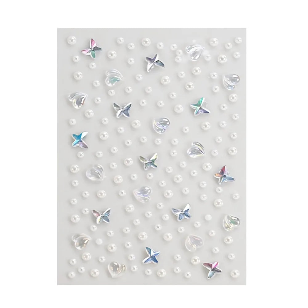 3D Aurora Iridescent Face Rhinestone Stickers | Body Art Gems
