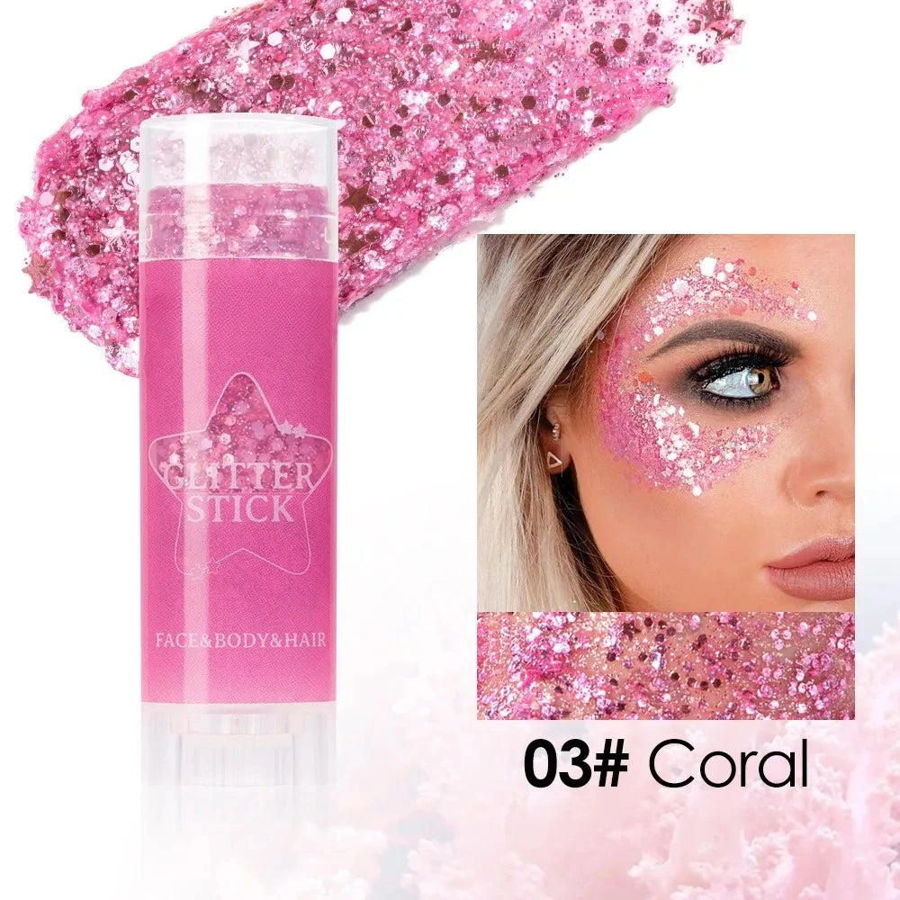 Glitter Gel Stick – Sequin Eyeshadow Face & Body Shimmer