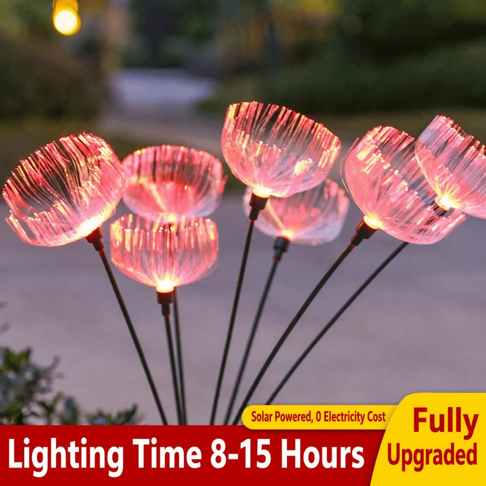 Solar Jellyfish Fiber Optic Garden Light – 6 LED Color Shifting