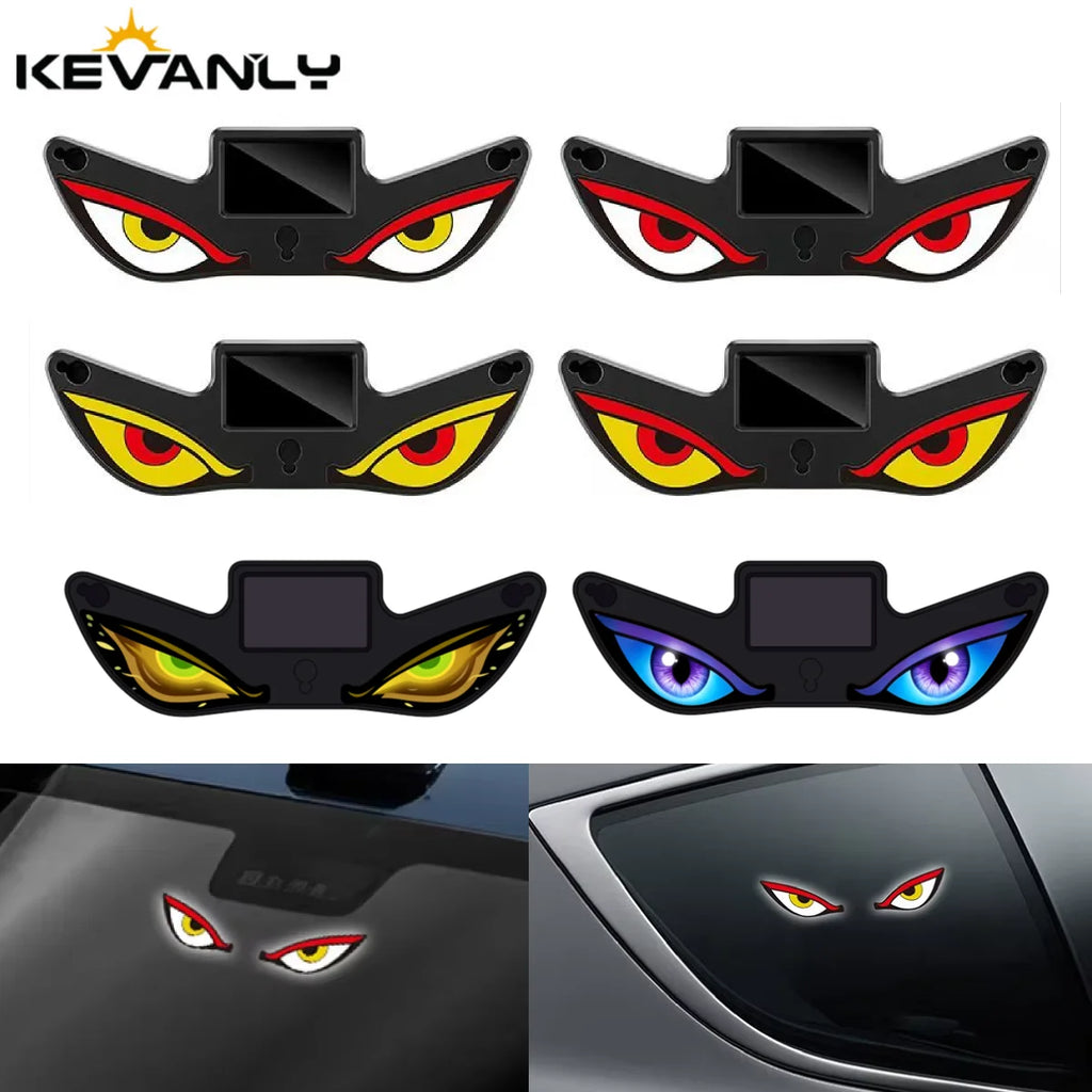 Solar Demon Eye Neon Ambient Light – Car Windshield Decor