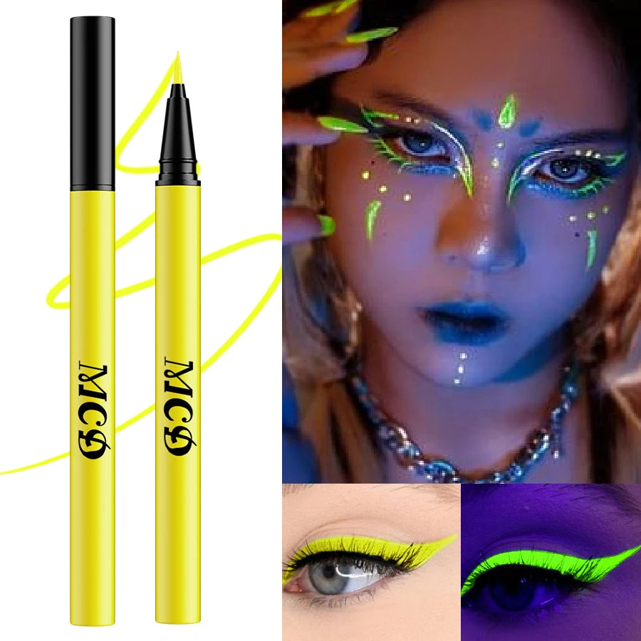 UV Neon Face & Body Paint Eyeliner Pen – 8 Colors, Waterproof