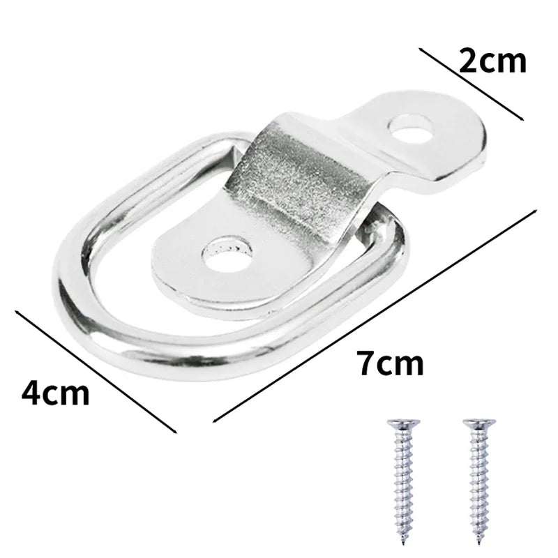 D-Ring Tie Down Anchors with Screws – Car Boat Trailer Cargo