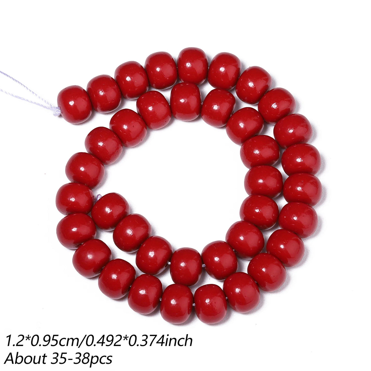 Natural Red Shell Powder Loose Beads – DIY Jewelry Making