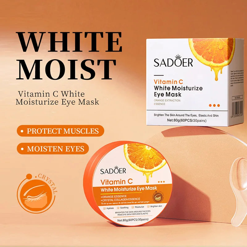 SADOER Vitamin C Collagen Eye Masks – 60 Firming Patches